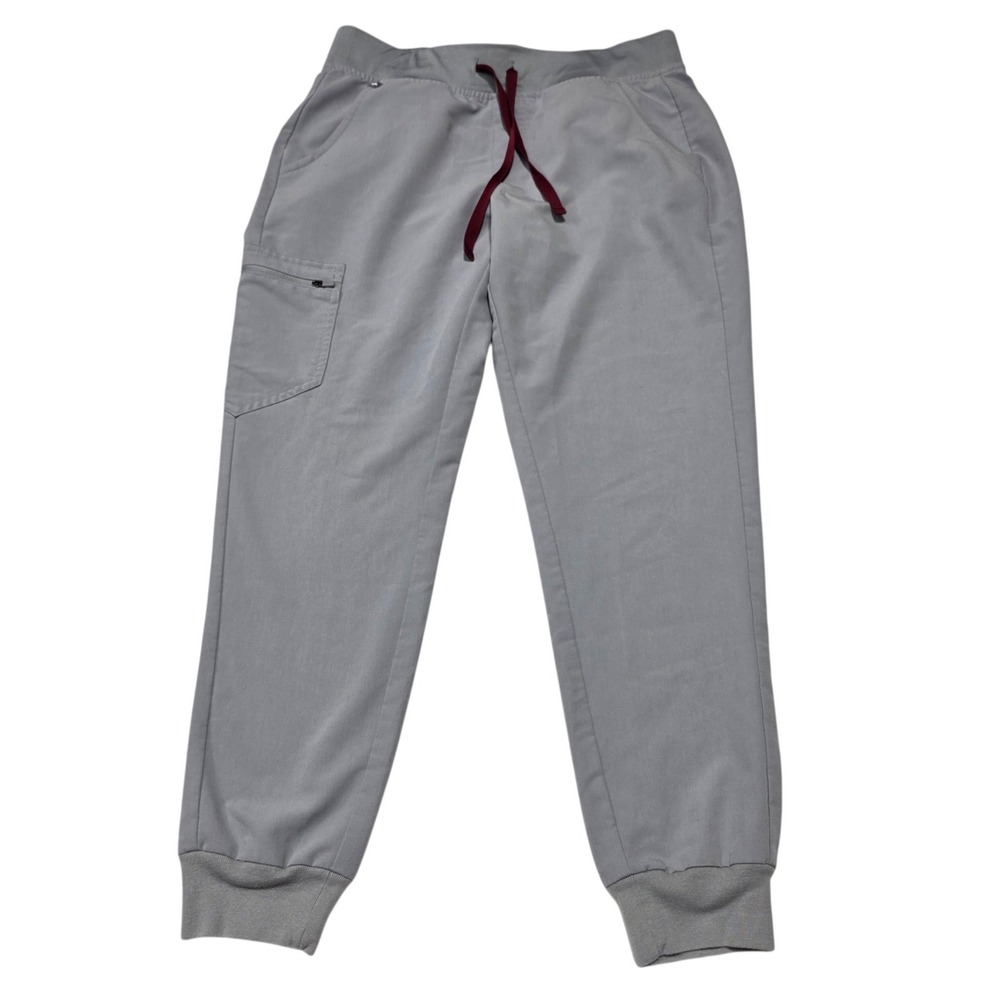 FIGS Zamora Jogger Scrub Pants Women M Gray Medical Nurse Dental Comfort Pockets